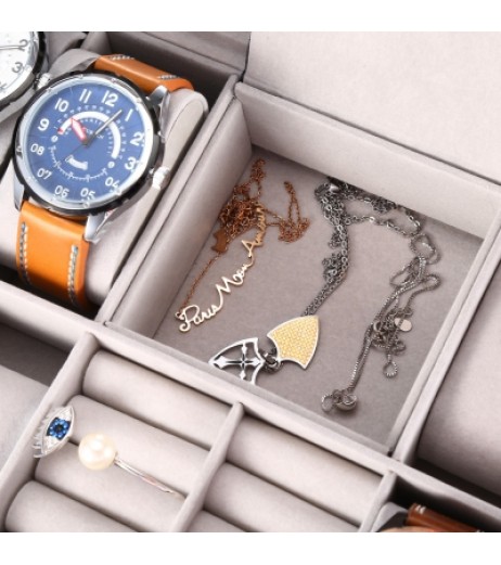 Multifunctional 8 Watch Box Jewelry Organizer