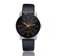 DUOYA XR1565-S Women Simple Leather Band Analog Quartz Wrist Watch